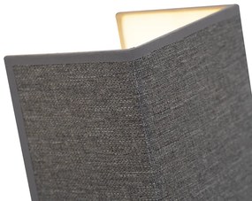 Moderne wandlamp jute grijs met stoffen kap - Vete Modern E27 Binnenverlichting Lamp