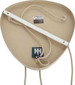 Retro hanglamp taupe met metalen kap 6-lichts - Macaron