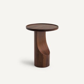 Bijzettafel van notenhout en walnootfineer, Stigido