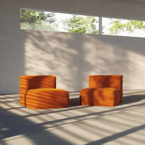 Soft Zitzak Indoor Seat - Orange Jaquard