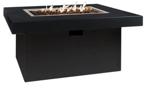 Vuurtafel Milano 120x80xH53 cm zwart - zwart