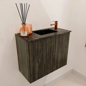 Mondiaz Joya DLux 50cm toiletmeubel shadow met wastafel faye rechts 1 kraangat lava