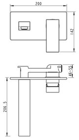 Lambini Designs Modena inbouw wastafelkraan chroom