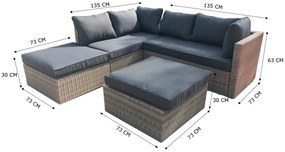 The Outsider Hoek Loungeset - Almadia - Wicker - The Outsider