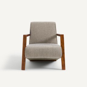 Fauteuil in wol en polyester Sanami