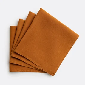 Set van 4 servetten van gewassen linnen Victorine