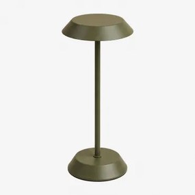 Draadloze Led-buitenlamp Van Ijzer Oravella Groen – Intens Olijf - Sklum