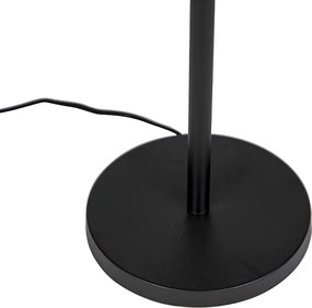 Vloerlamp zwart met kap licht bruin 50 cm - Simplo