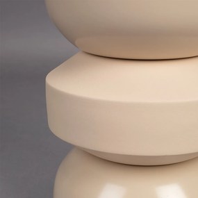 Dutchbone Apollo Beige Two-tone Bijzettafel Van Metaal - 29 X 29cm.