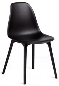 Set Van 4 Eetkamerstoelen Van Polypropyleen Scand Zwart - Sklum
