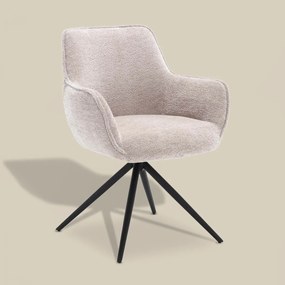 Boucle Stoel Draaibaar Sand