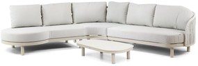 Hoek loungeset 5 personen Aluminium/rope Taupe  Santika Furniture Santika