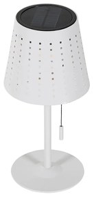 Buiten tafellamp wit incl. LED 3-staps dimbaar oplaadbaar en solar - Ferre