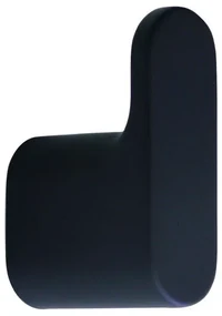 Nemo Stock Scura haak enkel wandmontage 60 x 20 x 40 mm messing zwart soft touch A2020ANV0010VM