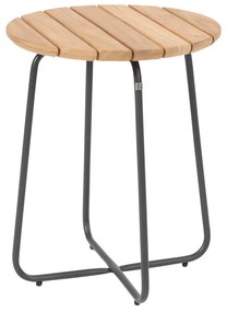 4 Seasons Outdoor Verdi bijzettafel 55 cm hoog met rond teak blad Ø 45 cm SALE Bijzettafel houtkleur weerbestendig