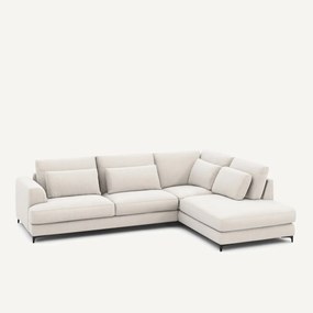 Omvormbare hoekbank rechts in chenille fluweel, Marsile