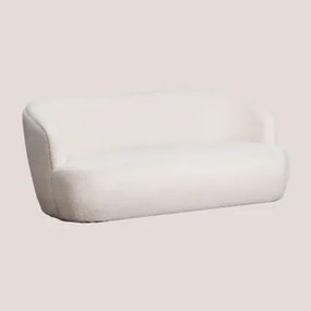 3-zits Chenille Bank Misael Chenille White - Sklum