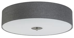 Stoffen Landelijke plafondlamp grijs 50 cm - Drum Jute Landelijk / Rustiek, Modern E27 rond Binnenverlichting Lamp