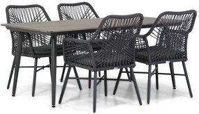 Tuinset 4 personen 180 cm Rope /Aluminium/teak Grijs Domani Furniture Foris/Matale
