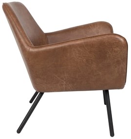 Lederen Retro Fauteuil Bruin