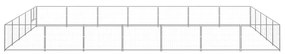 vidaXL Hondenkennel 35 m² staal zilverkleurig