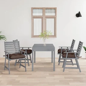 vidaXL Tuinstoelen 4 st met kussens massief acaciahout