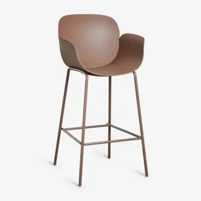 Set Van 2 Lynette Hoge Tuinkrukken In Polypropyleen En Ijzer Bruin – Karamel & ↑75 Cm - Sklum