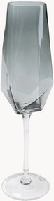 Handgemaakte champagneglazen Diamond, 4-delig
