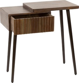 Houten Nachtkastje Met Lade Links - 60x30x61cm.