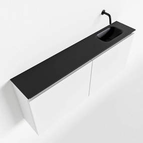 Mondiaz Ture 120cm toiletmeubel talc met wastafel urban rechts geen kraangat