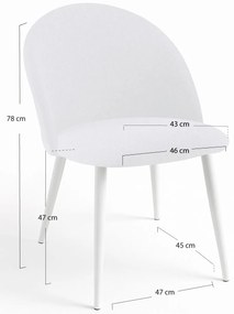 Stoel White Vint Stof