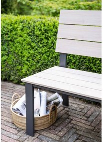 Garden Impressions Ellen parkbank donker grijs - light teak Vironwood