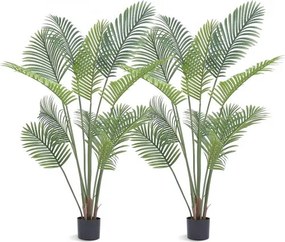 VEVOR Areca Catechu Kunstmatige 800x800x1524mm Kunstplant PE Kunstplanten Plastic Planten in Pot Betelnootpalm Geurloos Waterdicht Ideaal voor Slaapkamer Studeerkamer Woonkamer