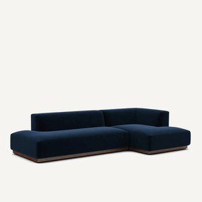 Rechter hoekbank XL in fluweel, Jacopo