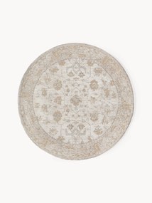 Rond handgeweven chenille vloerkleed Loire