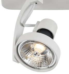 Design plafondSpot / Opbouwspot / Plafondspot wit GU10 70mm 2-lichts draai- en kantelbaar - Vo Design GU10 rond Binnenverlichting Lamp