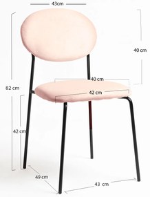 Mida stoel van zwart fluweel