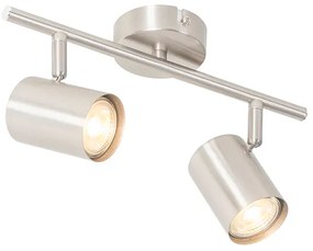 Moderne plafondlamp staal 2-lichts verstelbaar - Jeana