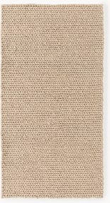 Handgemaakt wollen vloerkleed Bruna met gevlochten structuur