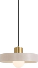 Retro hanglamp messing met wit voor railsysteem 1-fase - Iconic Jina