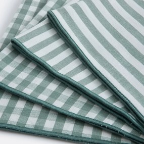 Set van 4 servetten, 30% gerecycled katoen, geweven-geverfd, SOIZIC