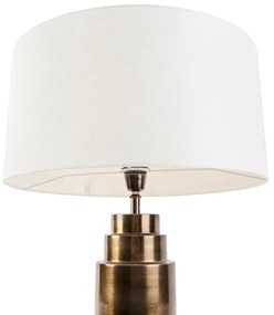 Art Deco tafellamp met kap wit 50 cm - Bruut Art Deco E27 rond Binnenverlichting Lamp