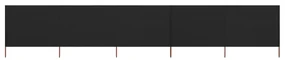 vidaXL Windscherm 5-panelen 600x120 cm stof zwart