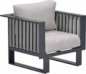 Garden Impressions Gabon - Brugge lounge dining set 6-delig - donker grijs