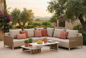 Hoek loungeset 5 personen Aluminium/rope Taupe  Coco Colorado