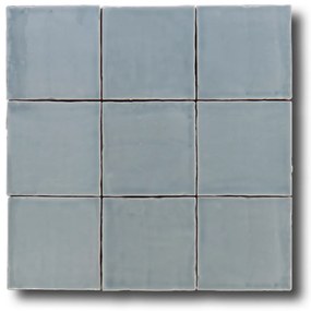 Hoogglans Handvorm Wandtegel 13x13 Cm Baltimore Licht Blauw RBT71