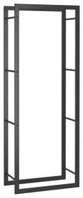 vidaXL Haardhoutrek 50x28x132 cm staal matzwart