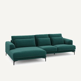 Hoekbank, links XL longchair, in Jasper-stof, MARSILE