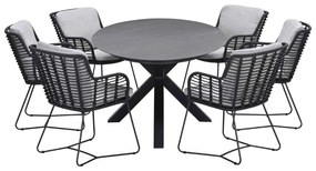 Garden Impressions Fabrice tuinset 7-delig - Scot tuintafel Napoli grey 230x115 cm