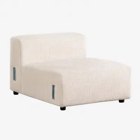 Centrale Module 85x113 Cm Voor Modulaire Bank Bruna Linnen Fluweel Linnenbeige - Sklum